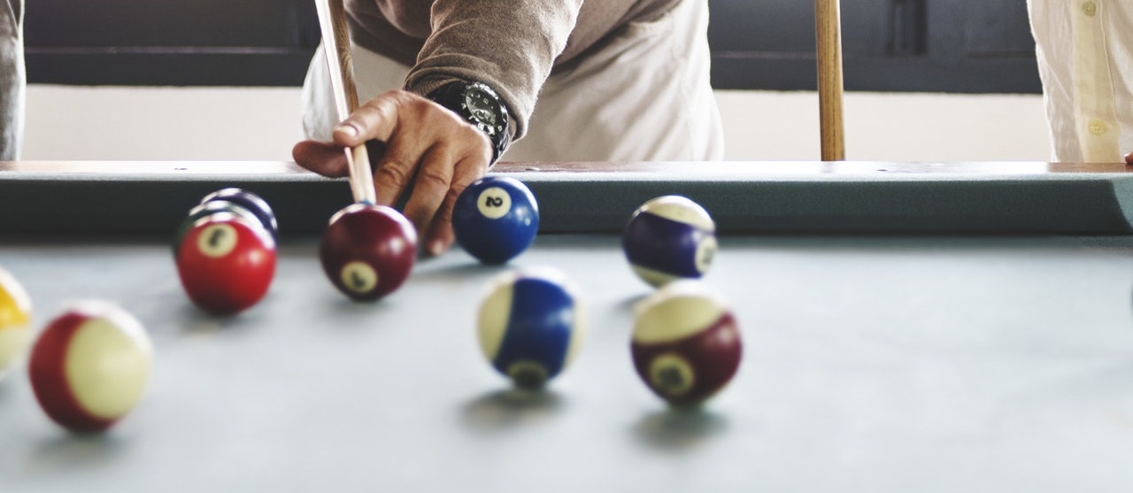 person playing pool