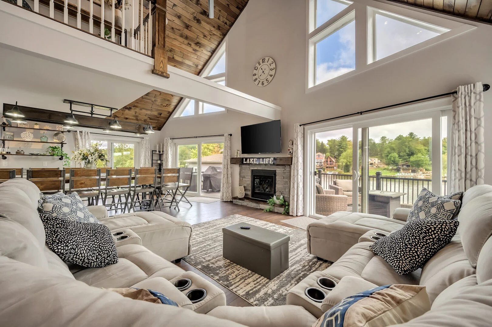 Living room with couches and tv