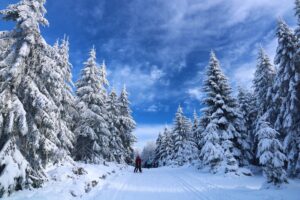 Skiing, a popular activity for winter fun in the Poconos