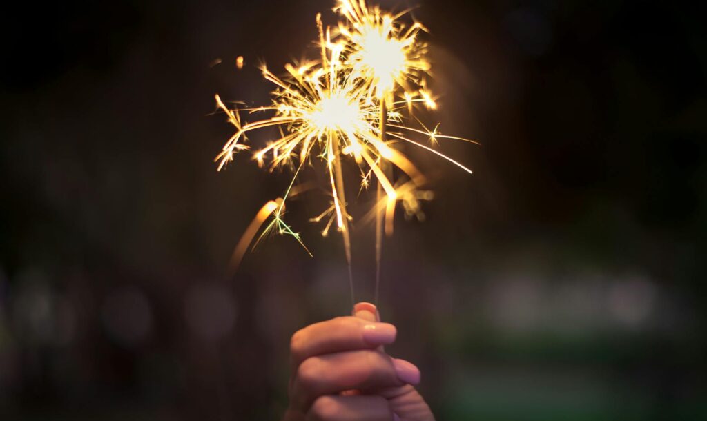 A sparkler for the 4th of July