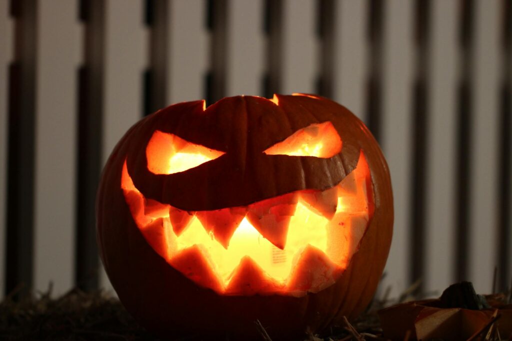 A glowing pumpkin for Halloween